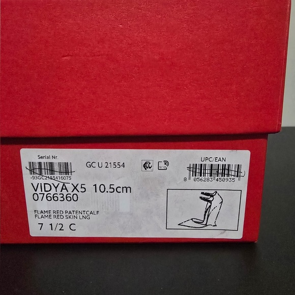 Salvatore Ferragamo Red Patent Leather Double-Strap Wedge Pumps - Picture 6 of 7